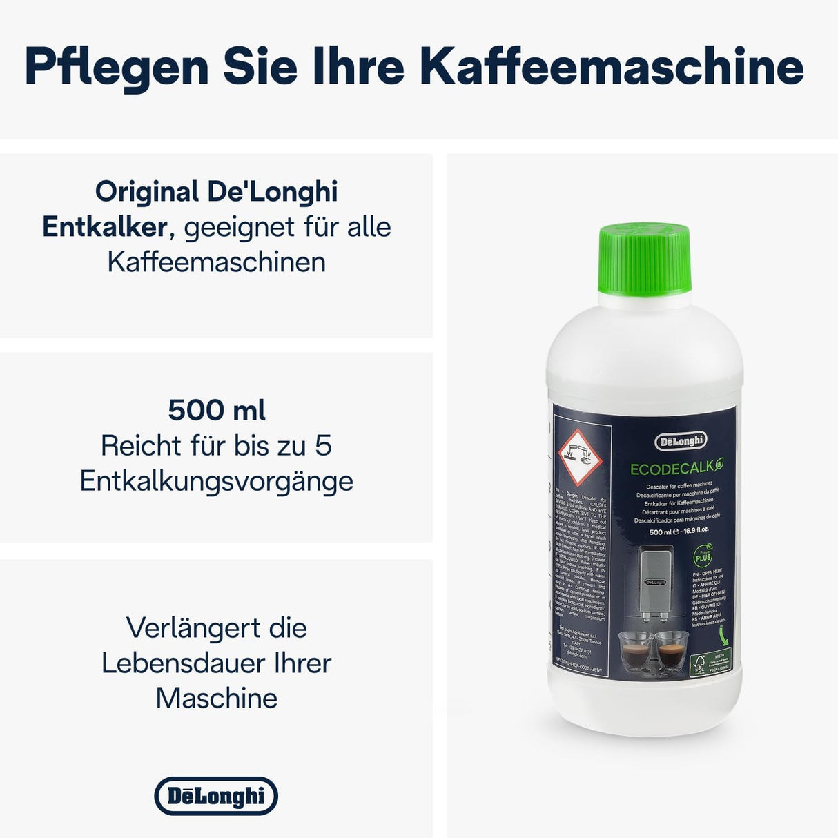 De'Longhi Original EcoDecalk Entkalker DLSC 500