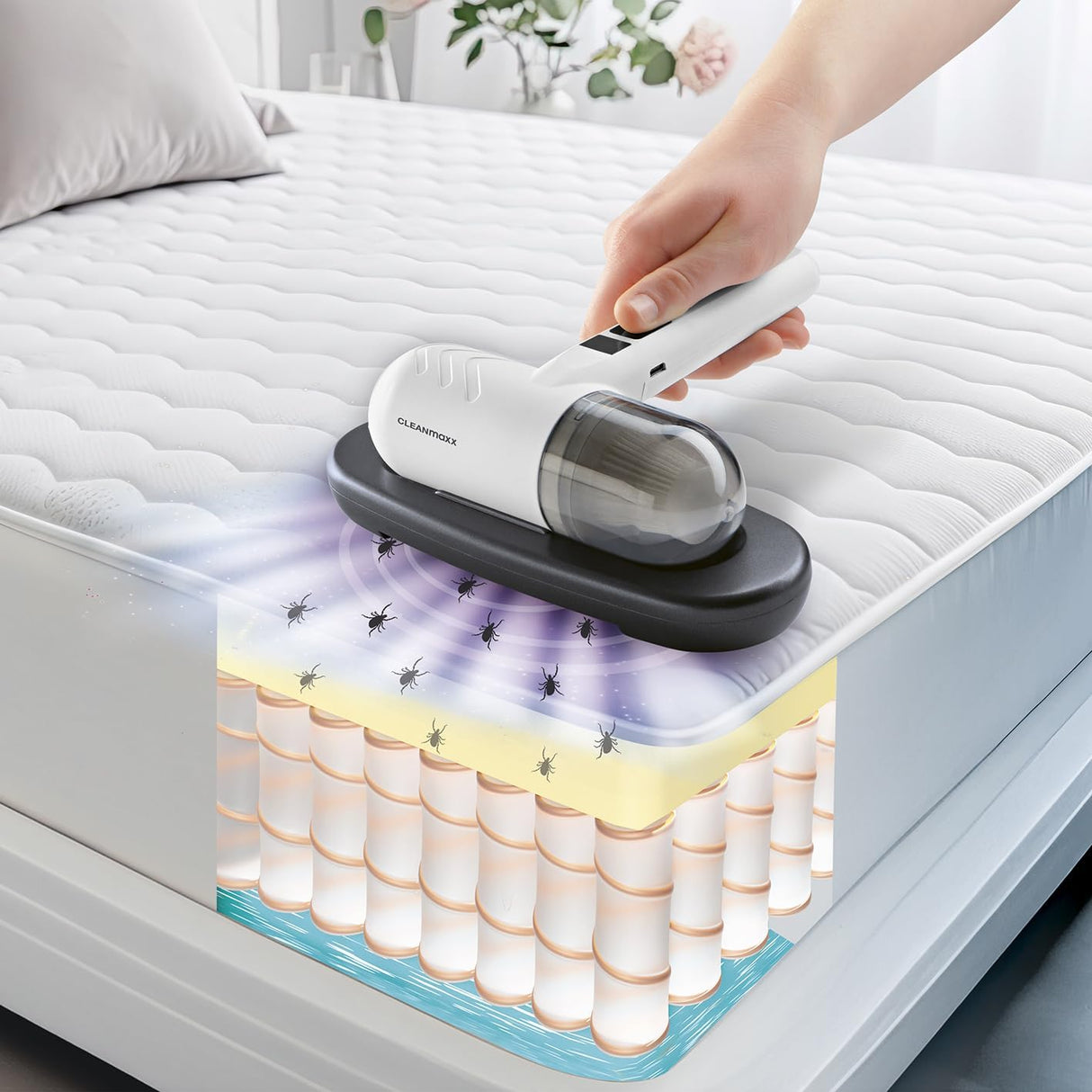 Bob Home Akku Milbensauger UV-C – kabelloser Matratzen- & Polsterreiniger