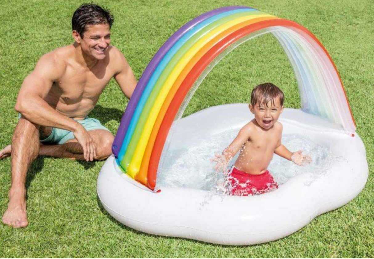 Intex BabyPool ''RainbowCloud'' Baby Schwimmbad 1-3 Jahre 142x119x84cm Garten Sommer
