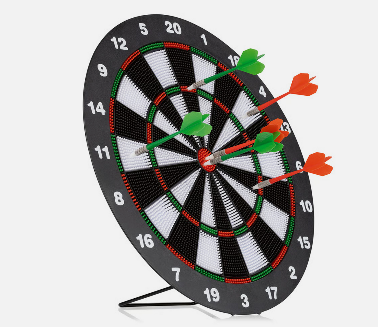 Dartscheibe Dartboard Soft Dart Set Dartspiel mit 6 Pfeilen Kunststoff Tips