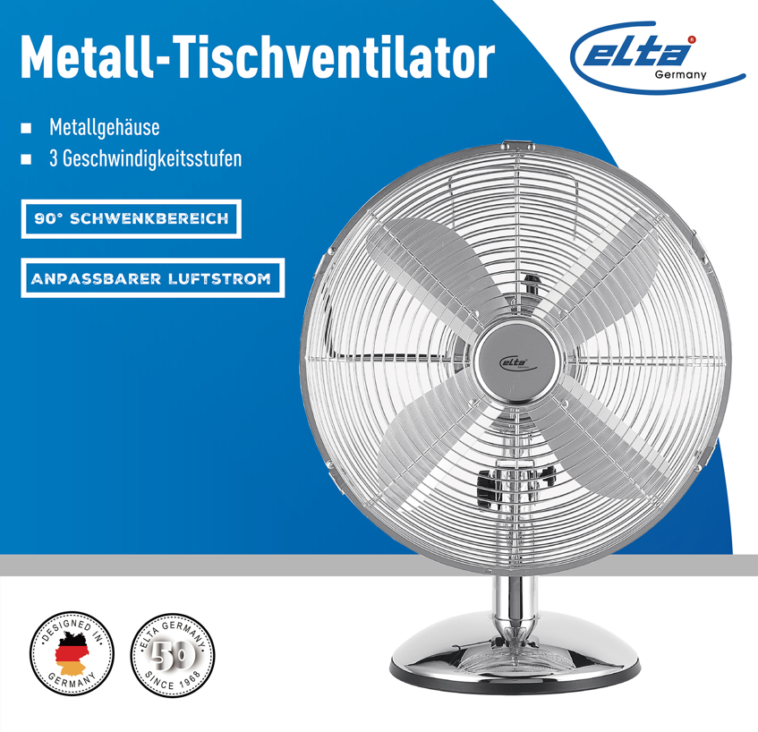 Elta TVT-30.2C Retro Style Metall-Tischventilator