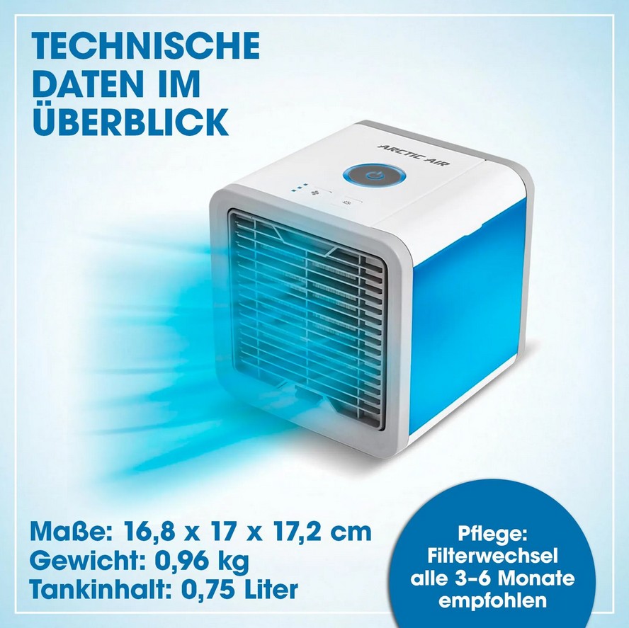 Livington Arctic Air – Kühlgerät Wasserkühler - Luftkühler - mobiles Klimagerät
