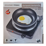 GOURMETmaxx Elektrische Kompakt-Herdplatte 1500W stufenlos regulierbar Thermostat bis 18,5 cm