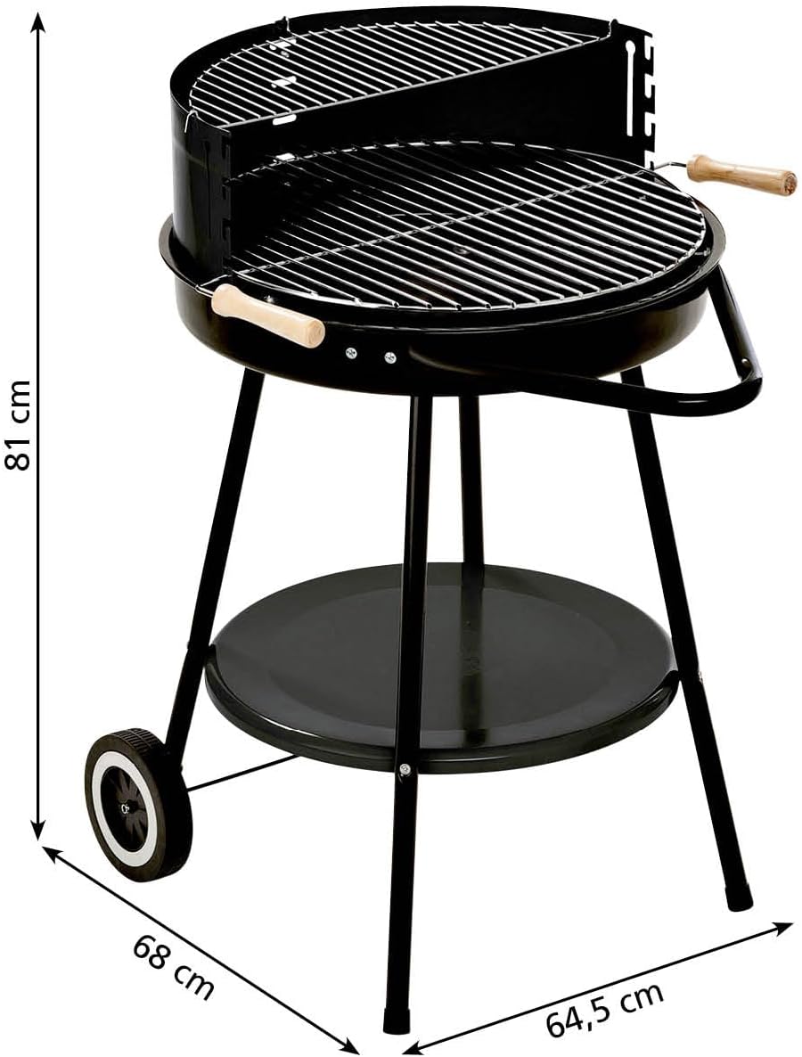 GRILLCHEF by LANDMANN Holzkohlegrillwagen Corso Ø 48,5 cm höhenverstellbar