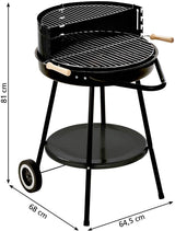 GRILLCHEF by LANDMANN Holzkohlegrillwagen Corso Ø 48,5 cm höhenverstellbar