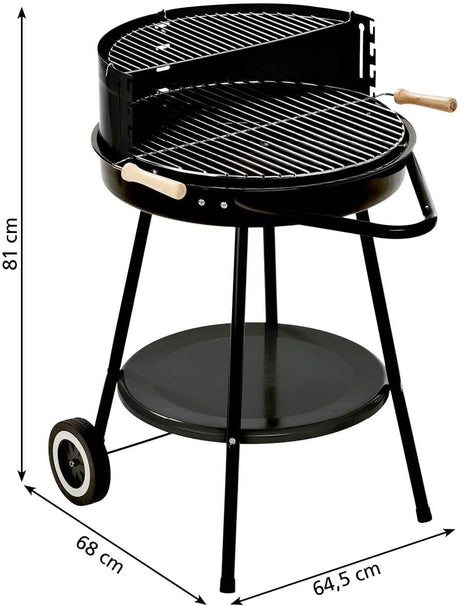 GRILLCHEF by LANDMANN Holzkohlegrillwagen Corso Ø 48,5 cm höhenverstellbar