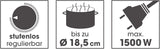 GOURMETmaxx Elektrische Kompakt-Herdplatte 1500W stufenlos regulierbar Thermostat bis 18,5 cm