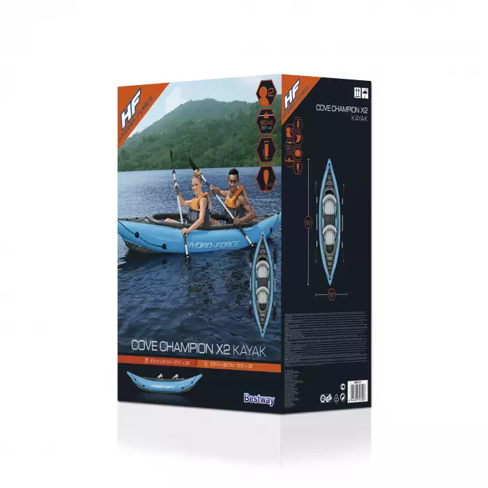 Bestway Hydro-Force Cove Champion X2 Kajak-Set für 2 Personen 331 x 88 x 45 cm
