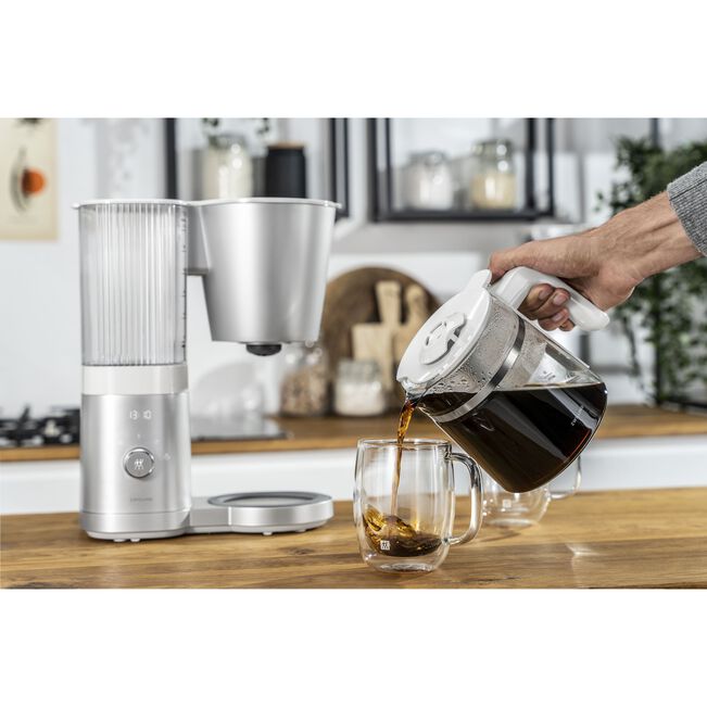 ZWILLING ENFINIGY Filterkaffeemaschine 1,5 L Glaskanne Silber