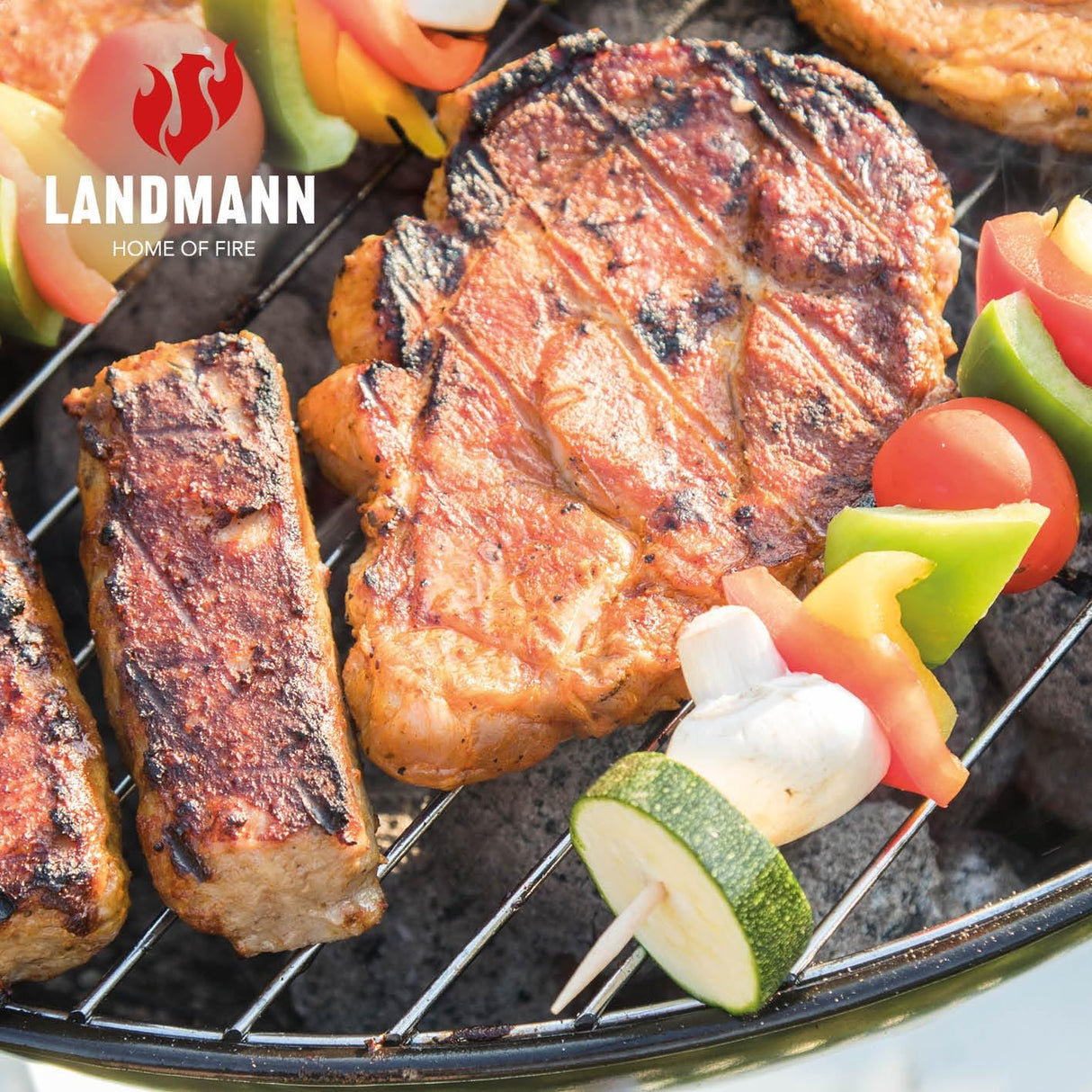 GRILLCHEF by LANDMANN Holzkohlegrillwagen Corso Ø 48,5 cm höhenverstellbar