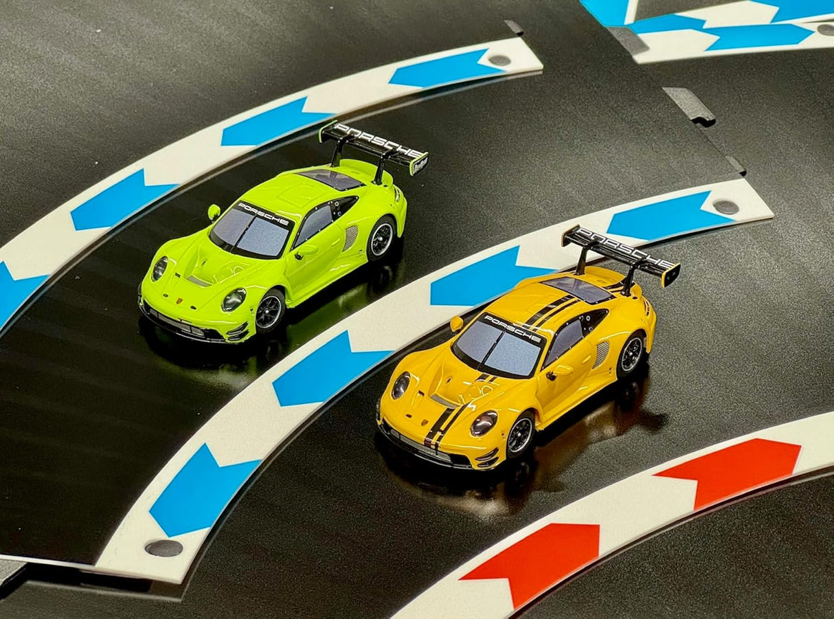 Carrera HYBRID Racing Set Speedway to Hell mit 2 Porsche 911 GT3 R, App-Steuerung, KI-Unterstützung und 6,09 m Rennstrecke