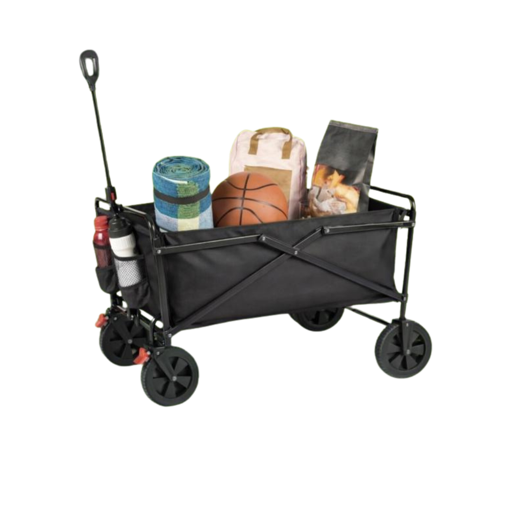 Ayco Bollerwagen faltbar Transportwagen bis 70 kg mit großen Rädern, Bremse