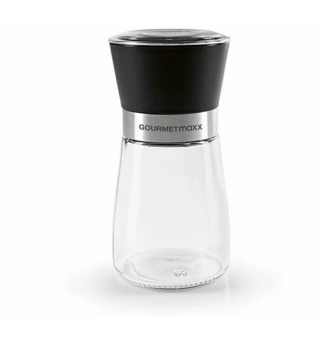 GOURMETmaxx Salz- und Pfeffermühle 13 cm Transparent/Schwarz