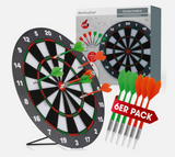 Dartscheibe Dartboard Soft Dart Set Dartspiel mit 6 Pfeilen Kunststoff Tips
