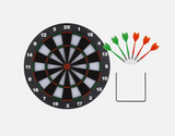 Dartscheibe Dartboard Soft Dart Set Dartspiel mit 6 Pfeilen Kunststoff Tips