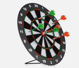 Dartscheibe Dartboard Soft Dart Set Dartspiel mit 6 Pfeilen Kunststoff Tips