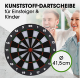 Dartscheibe Dartboard Soft Dart Set Dartspiel mit 6 Pfeilen Kunststoff Tips