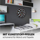 Dartscheibe Dartboard Soft Dart Set Dartspiel mit 6 Pfeilen Kunststoff Tips