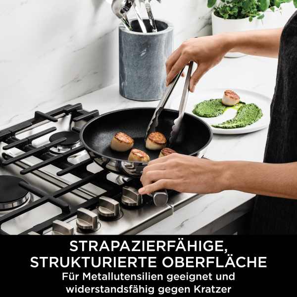 Ninja ZEROSTICK 5-teiliges Topf- und Pfannen-Set aus Edelstahl – C65000DE