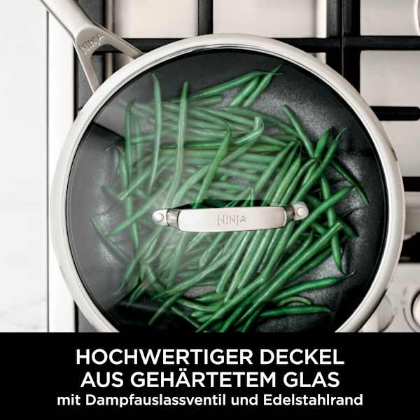 Ninja ZEROSTICK 5-teiliges Topf- und Pfannen-Set aus Edelstahl – C65000DE