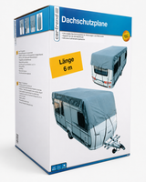 Cartrend Caravan Dachschutzplane für Wohnwagen und Reisemobile, 3 m Breite, atmungsaktiv, UV-stabilisiert, wählbar von 5 bis 8,5 m Länge