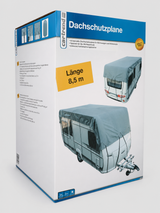 Cartrend Caravan Dachschutzplane für Wohnwagen und Reisemobile, 3 m Breite, atmungsaktiv, UV-stabilisiert, wählbar von 5 bis 8,5 m Länge