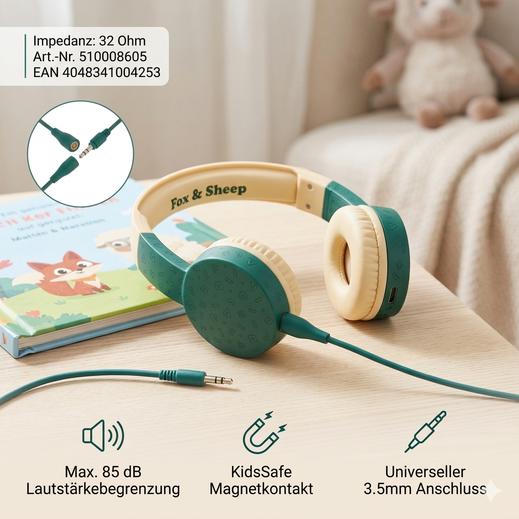 Fox & Sheep Kids Kopfhörer 85 dB KidsSafe