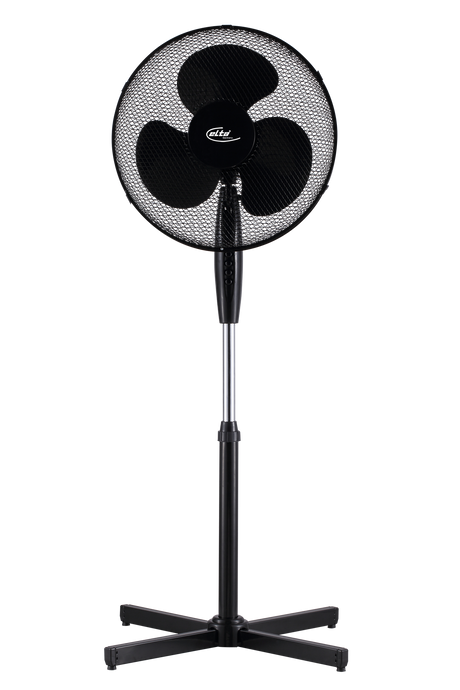 Elta Standventilator SVT-40.5b schwarz, 40 cm, 45 W, 3 Geschwindigkeitsstufen, 90° Oszillation und höhenverstellbar bis ca. 1,22 m
