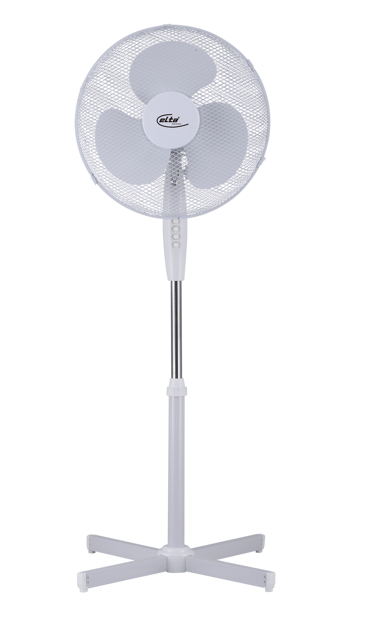 Elta Standventilator SVT-40.5w weiß, 40 cm, 45 W, 3 Geschwindigkeitsstufen, 90° Oszillation und Höhenverstellung bis ca. 1,22 m
