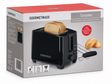 GOURMETmaxx Toaster 750W 2 Scheiben schwarz Brötchenaufsatz