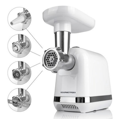 GOURMETmaxx Fleischwolf elektrisch Würstfüller Zerkleinerer Wurstmaschine 1300W