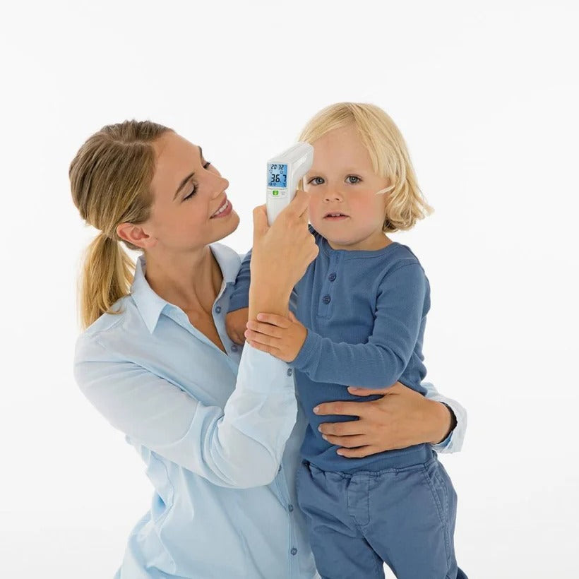 Beurer FT 100 kontaktloses Infrarot-Fieberthermometer für Stirn, Objekt- und Raumtemperatur