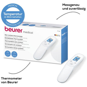 Beurer FT 85 kontaktloses Infrarot-Fieberthermometer für Stirn, Objekt- und Raumtemperatur