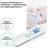 Beurer FT 95 kontaktloses Infrarot-Fieberthermometer für Stirn, Objekt- und Raumtemperatur
