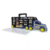 Dickie Toys Polizei Truck 42 tlg Set mit 9 Autos & Zubehör Transportkoffer ab 3 Jahre